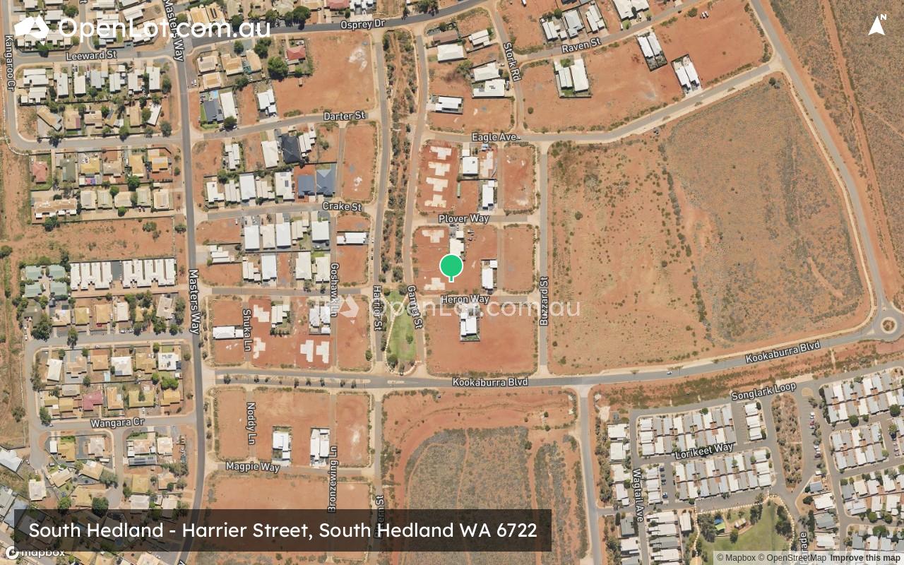 Satellite image for Osprey Estate - Harrier Street, South Hedland WA 6722