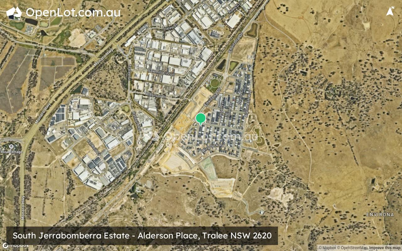 Satellite image for South Jerrabomberra Estate - Alderson Place, Tralee NSW 2620