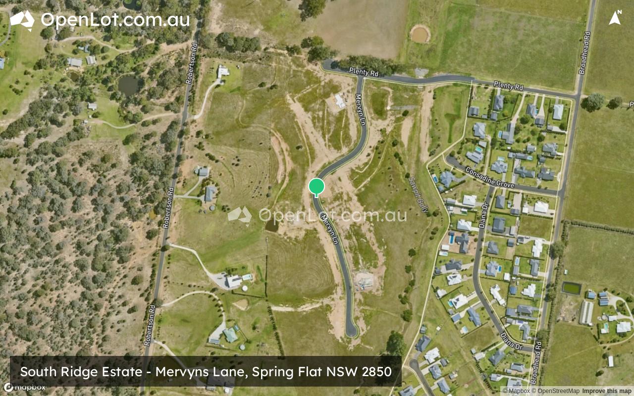 Satellite image for South Ridge Estate - Mervyns Lane, Spring Flat NSW 2850