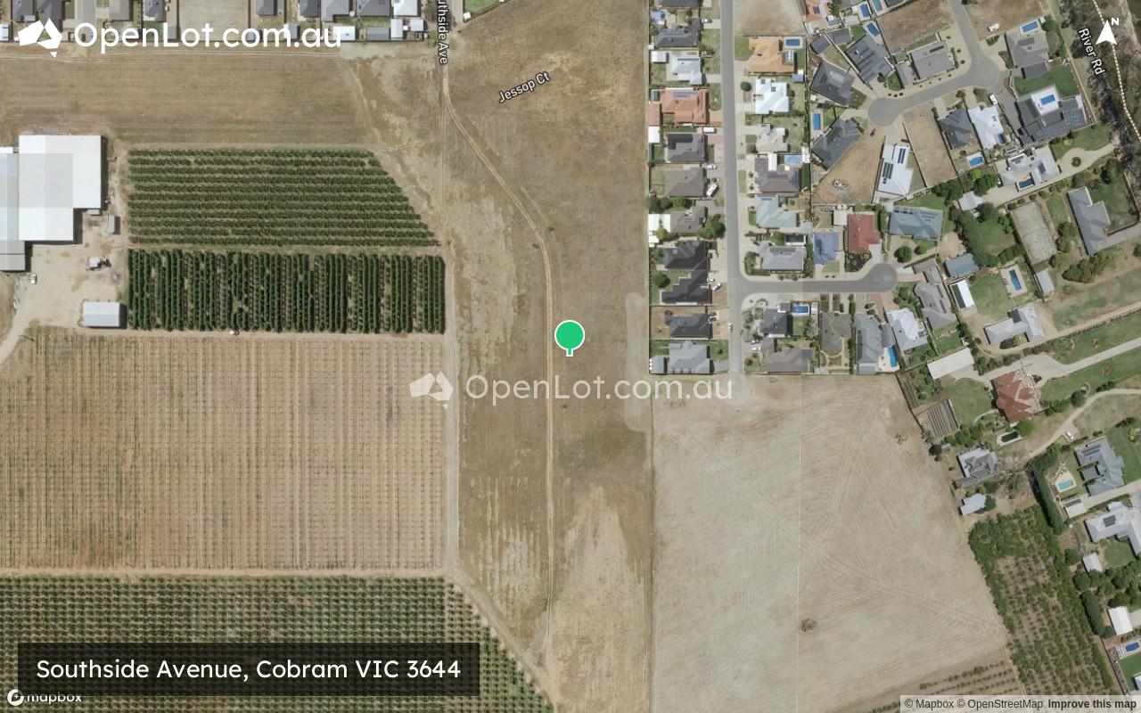 Satellite image for Southside Avenue, Cobram VIC 3644