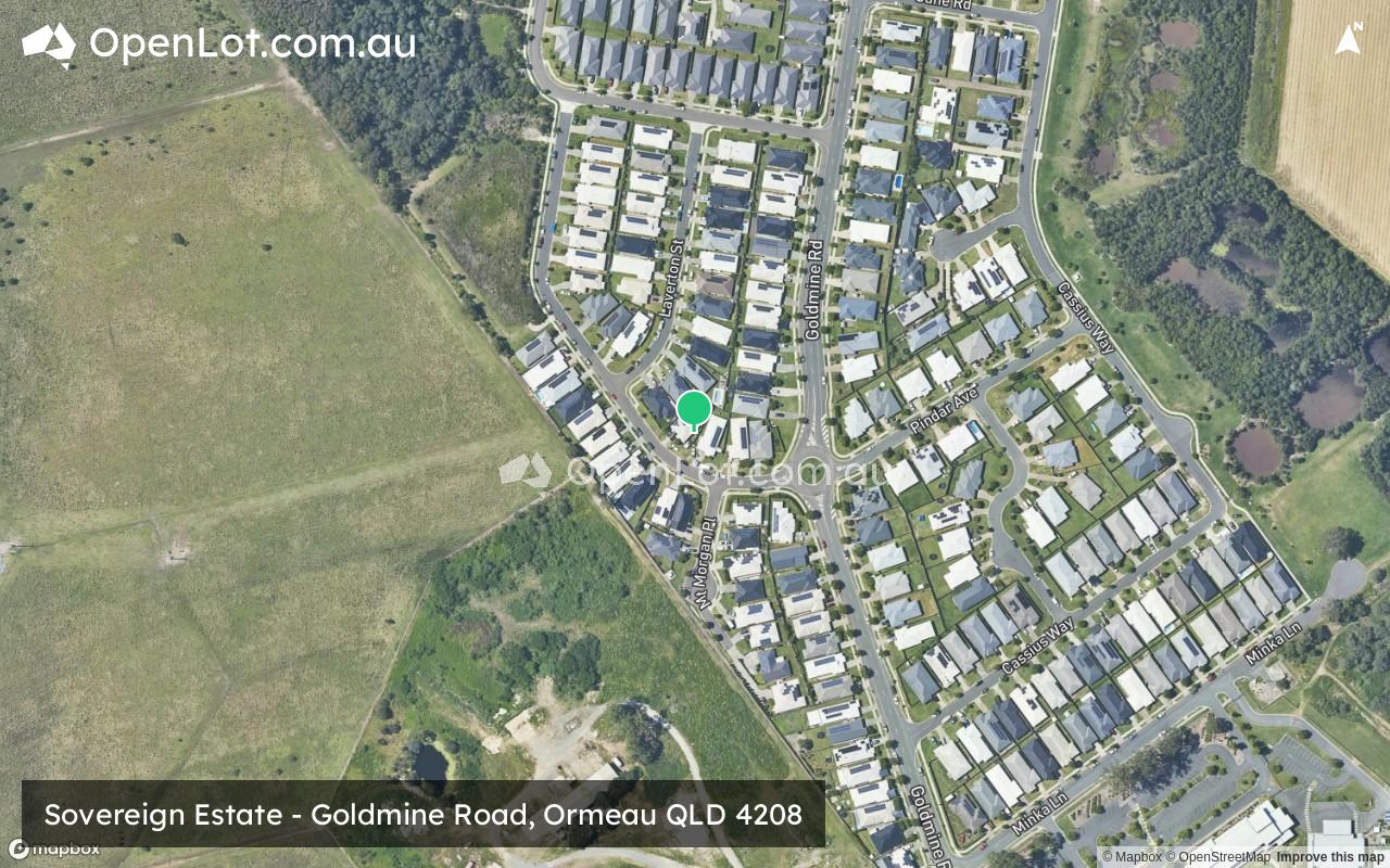 Satellite image for Sovereign Estate - Goldmine Road, Ormeau QLD 4208