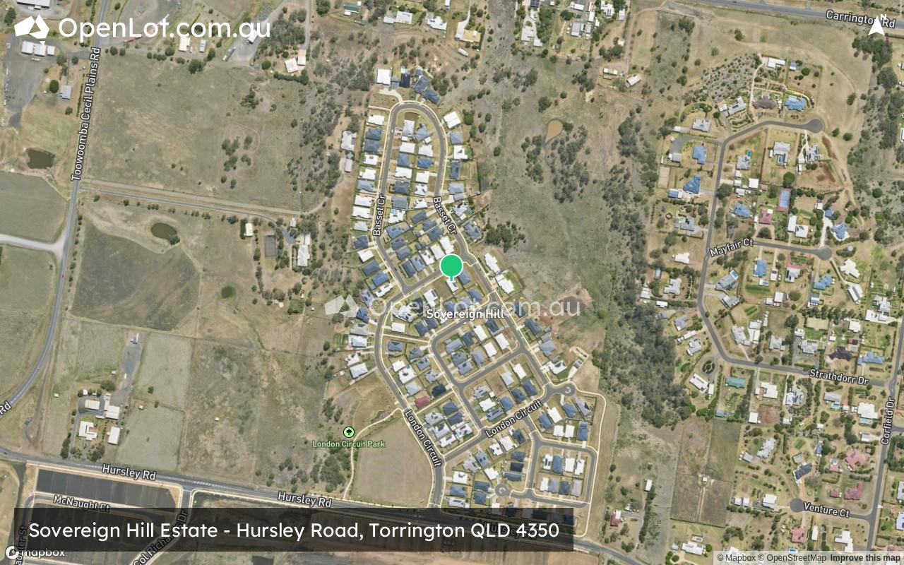 Satellite image for Sovereign Hill Estate - Hursley Road, Torrington QLD 4350