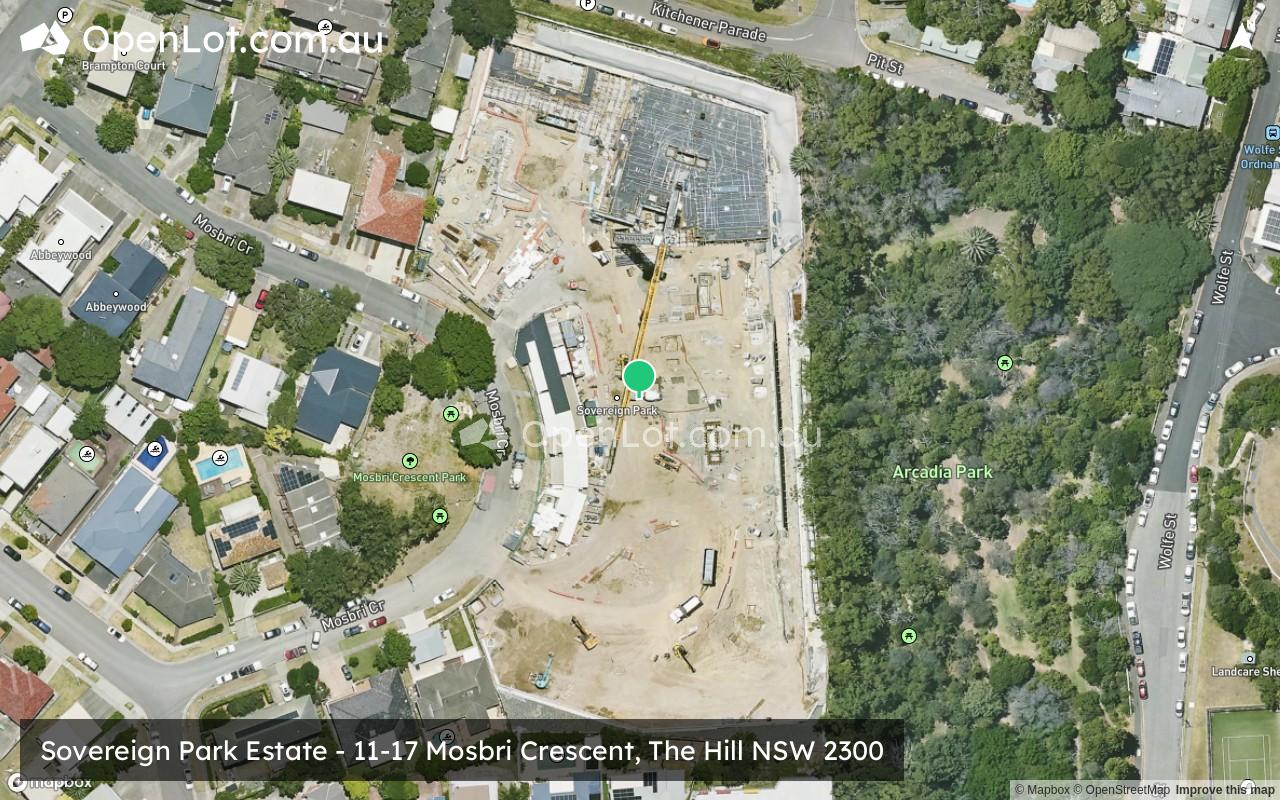 Satellite image for Sovereign Park Estate - 11-17 Mosbri Crescent, The Hill NSW 2300