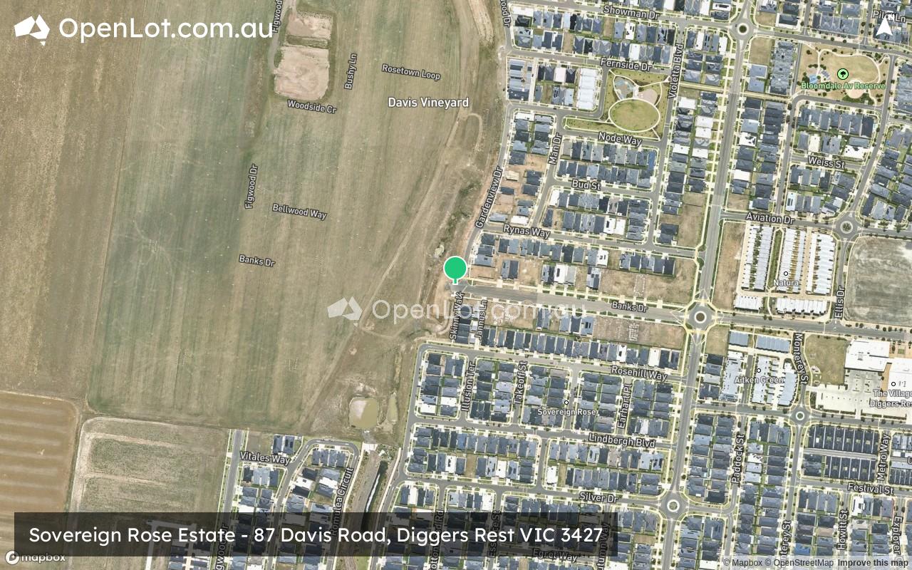 Satellite image for Sovereign Rose Estate - 87 Davis Road, Diggers Rest VIC 3427