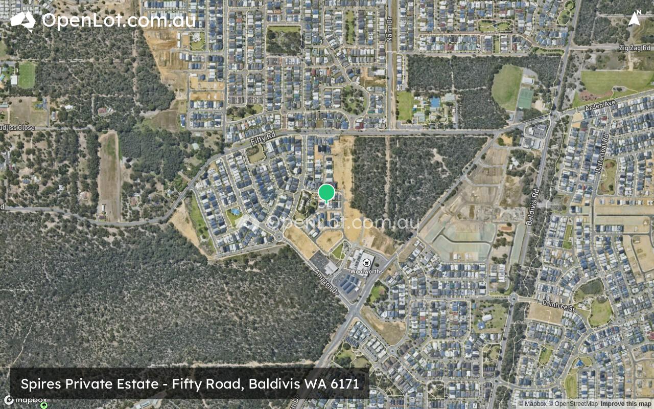 Satellite image for Spires Private Estate - Fifty Road, Baldivis WA 6171
