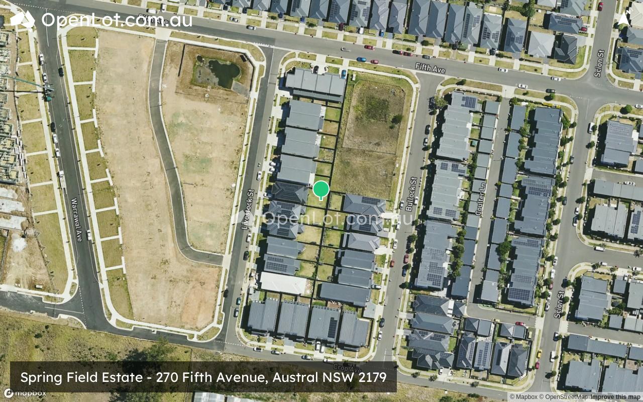 Satellite image for Spring Field Estate - 270 Fifth Avenue, Austral NSW 2179