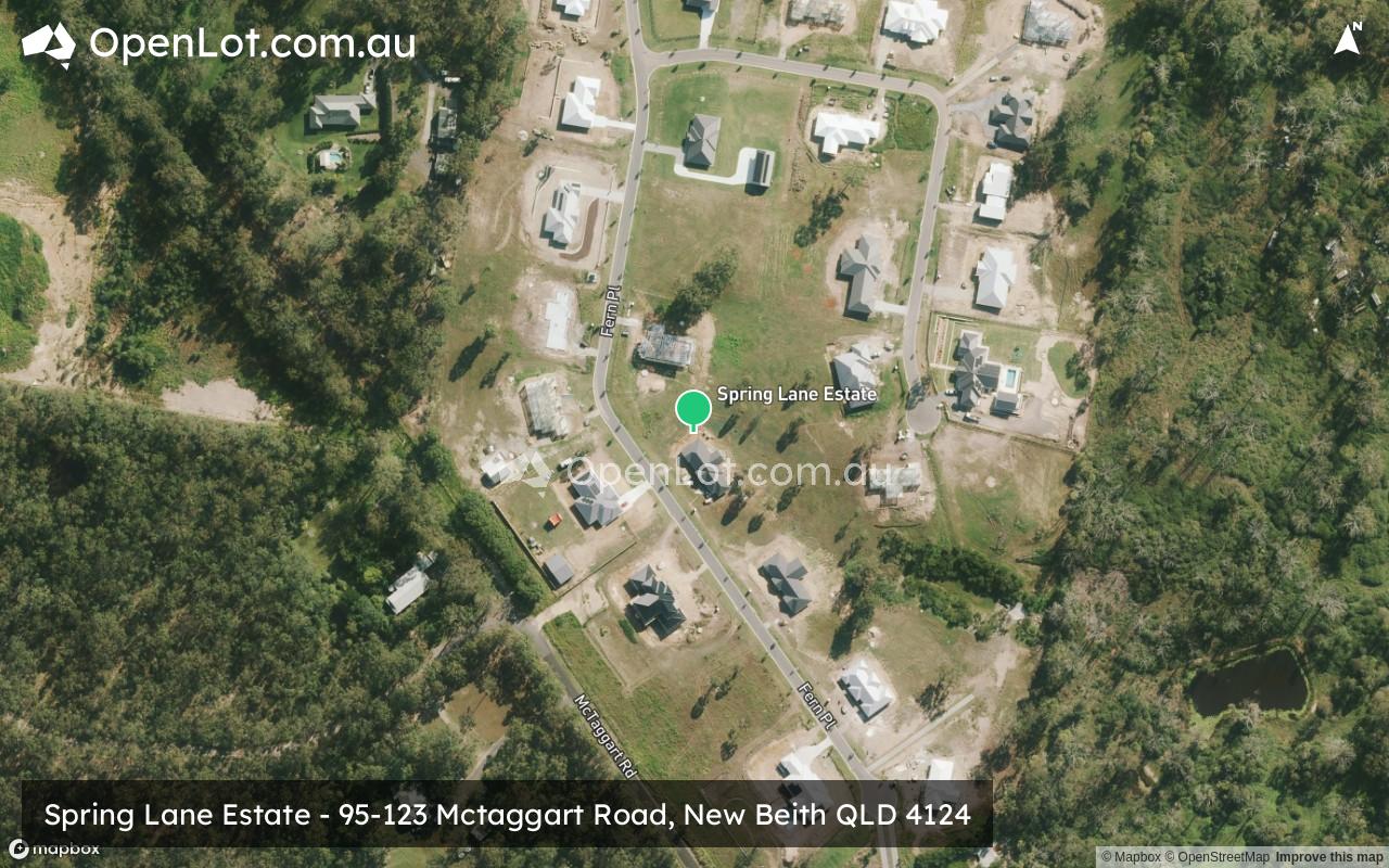 Satellite image for Spring Lane Estate - 95-123 Mctaggart Road, New Beith QLD 4124