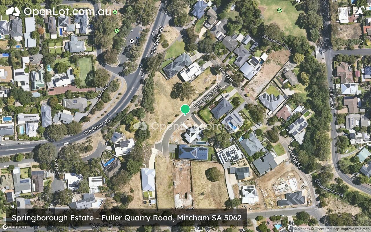 Satellite image for Springborough Estate - Fuller Quarry Road, Mitcham SA 5062