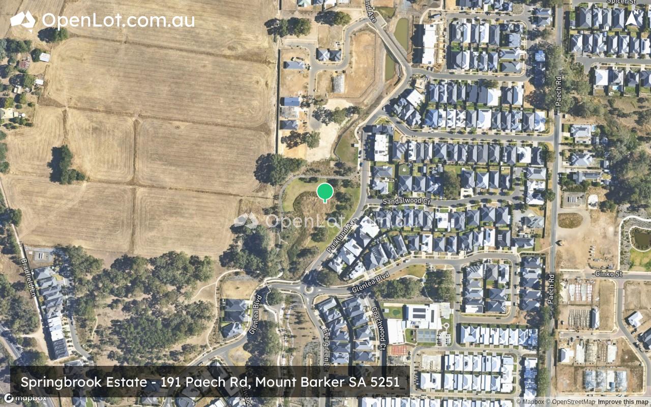 Satellite image for Springbrook Estate - 191 Paech Rd, Mount Barker SA 5251