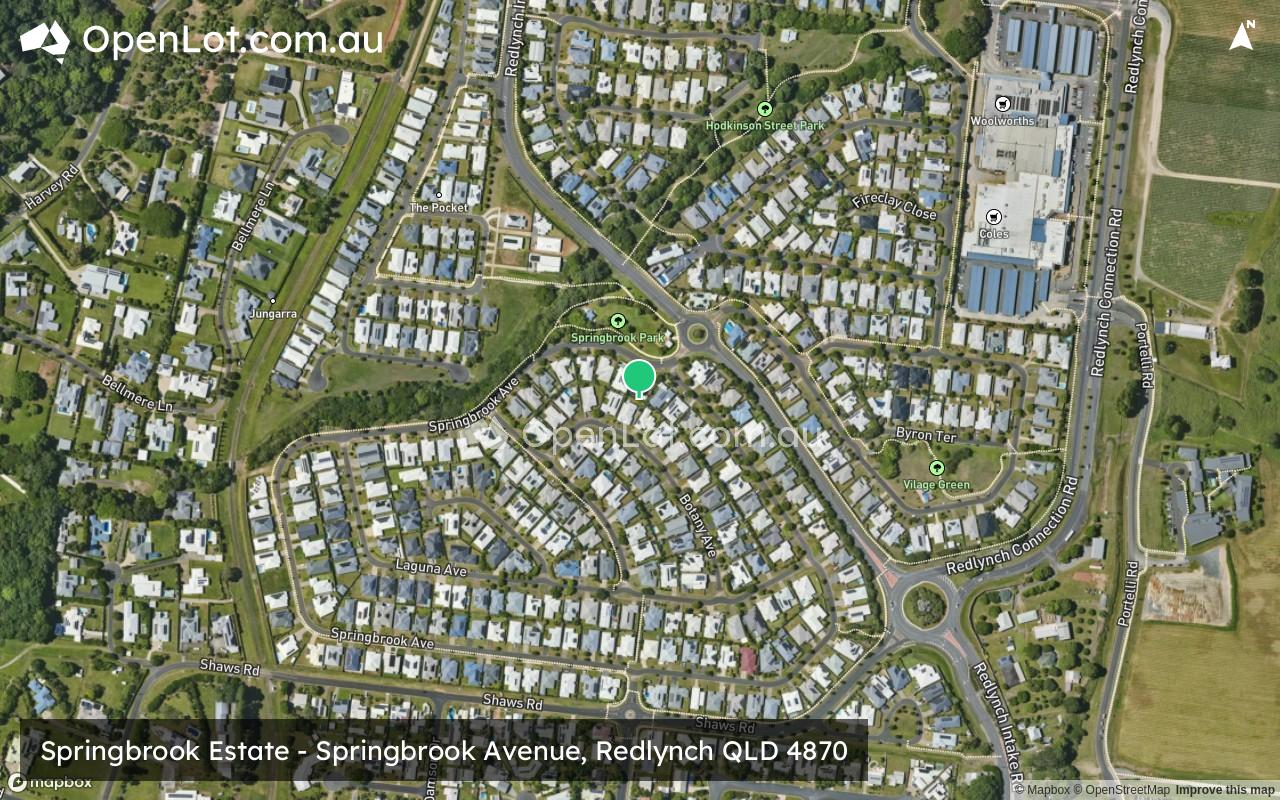 Satellite image for Springbrook Estate - Springbrook Avenue, Redlynch QLD 4870
