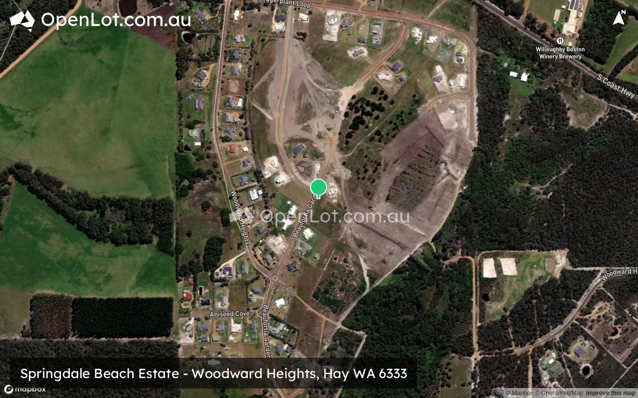 Satellite image for Springdale Beach Estate - Woodward Heights, Hay WA 6333
