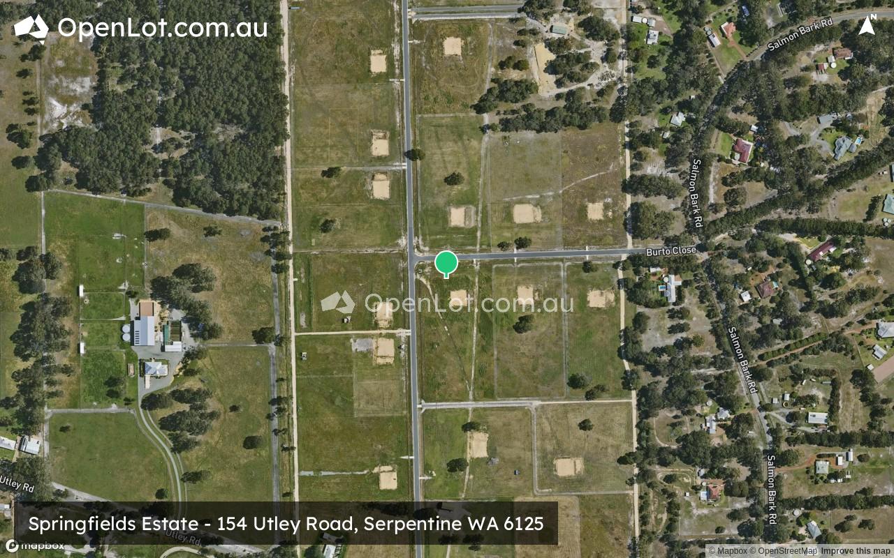 Satellite image for Springfields Estate - 154 Utley Road, Serpentine WA 6125