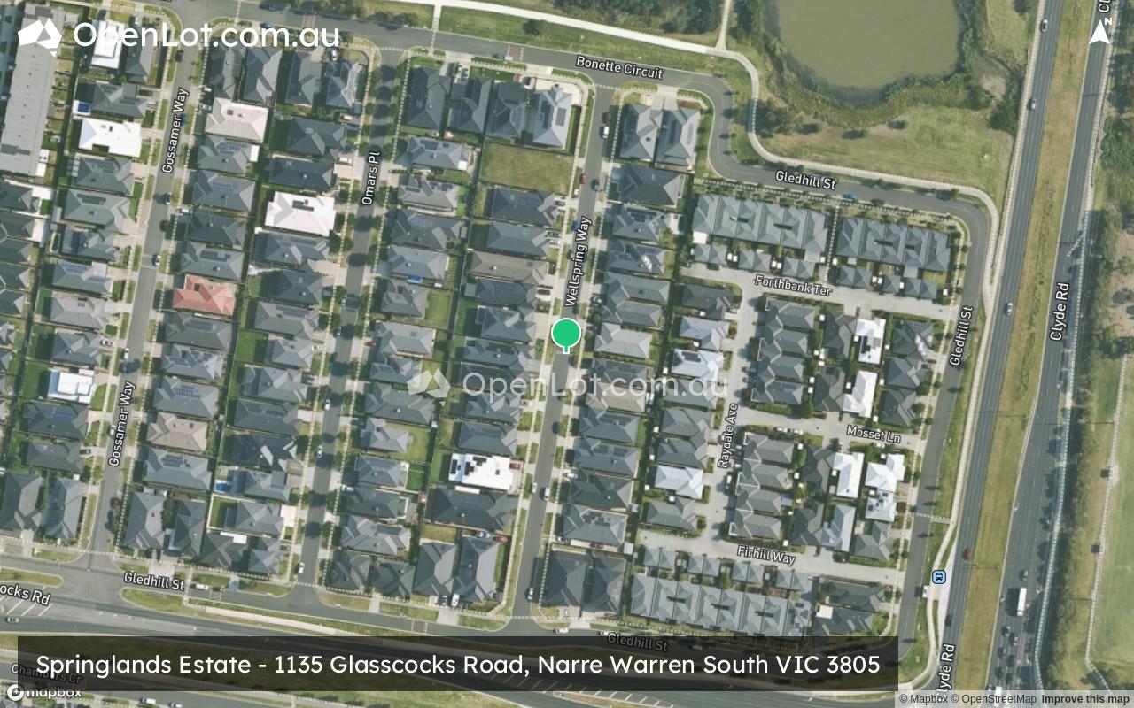 Satellite image for Springlands Estate - 1135 Glasscocks Road, Narre Warren South VIC 3805
