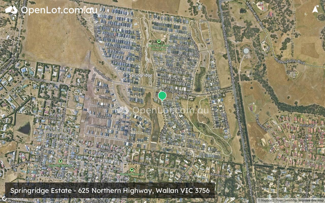 Satellite image for Springridge Estate - Daffodil Crescent, Wallan VIC 3756