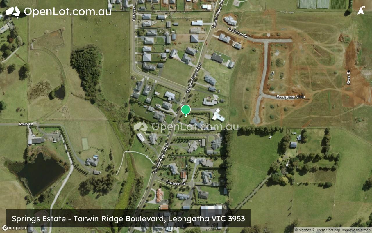 Satellite image for Springs Estate - Tarwin Ridge Boulevard, Leongatha VIC 3953