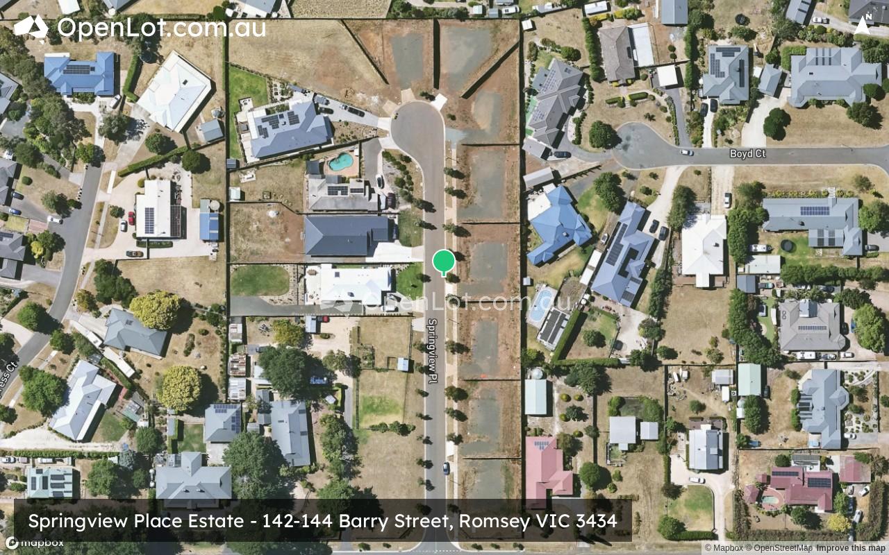 Satellite image for Springview Place Estate - 142-144 Barry Street, Romsey VIC 3434