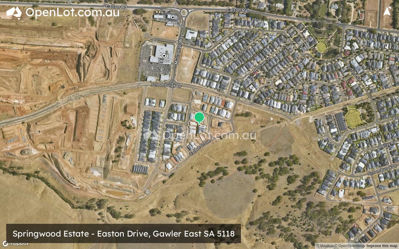 Satellite image for Springwood Estate - Easton Drive, Gawler East SA 5118