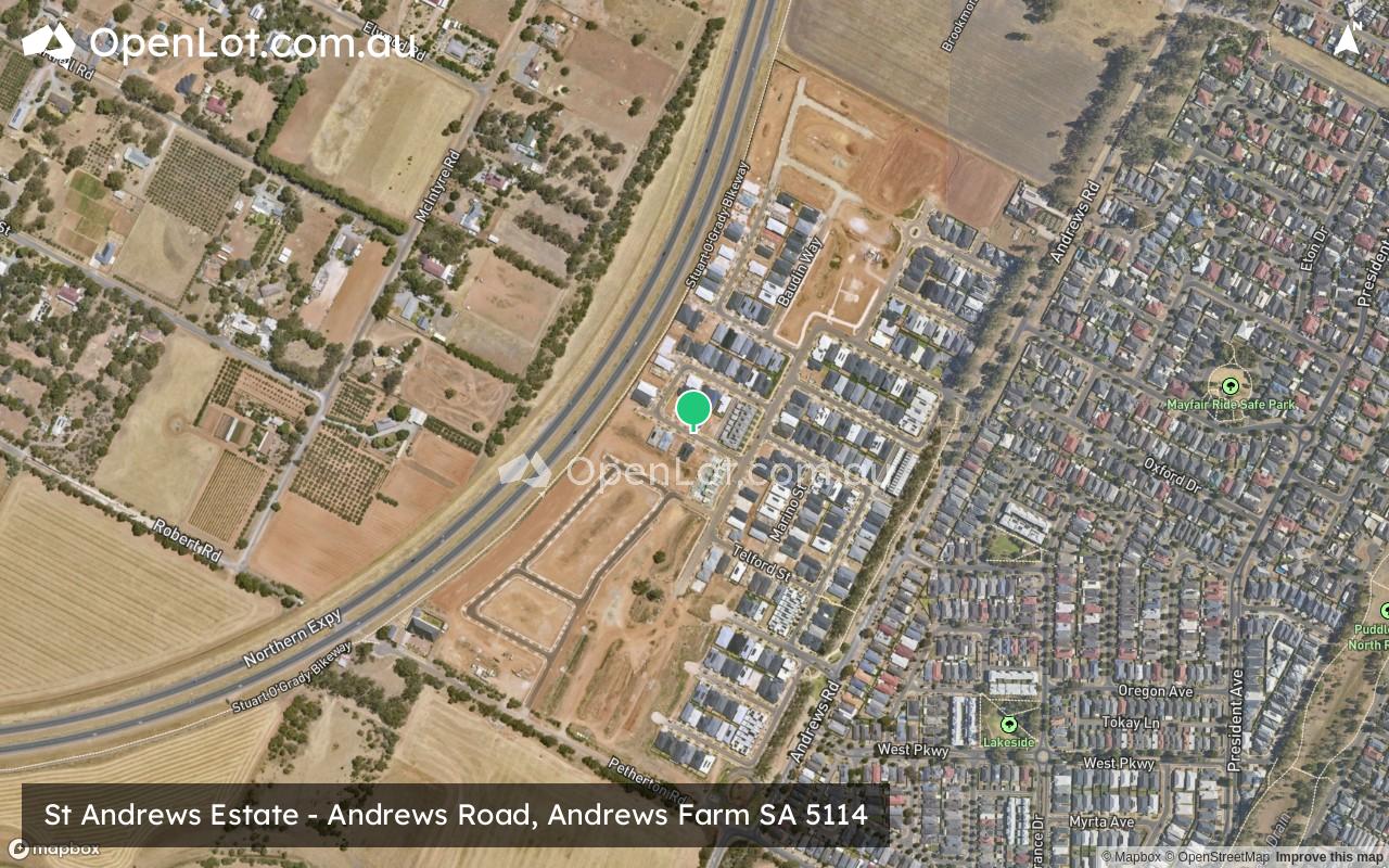 Satellite image for St Andrews Estate - Andrews Road, Andrews Farm SA 5114
