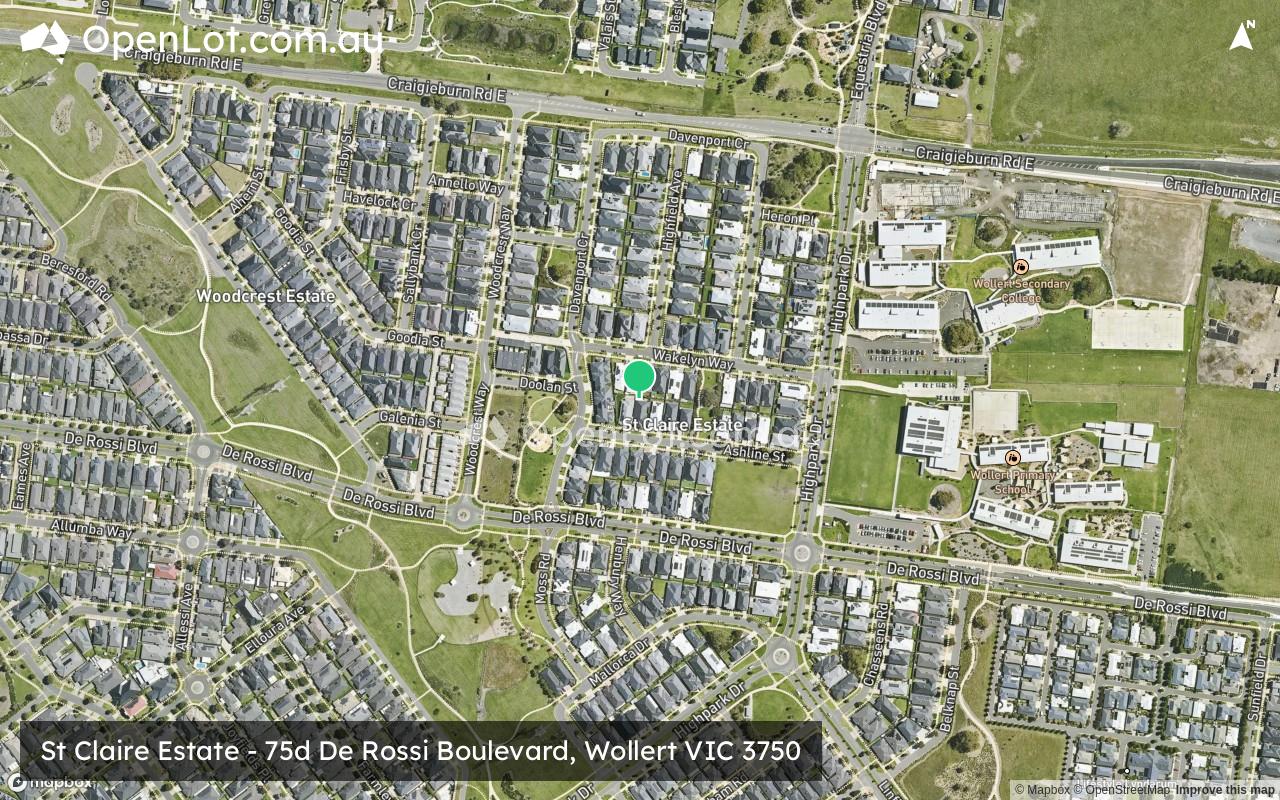 Satellite image for St Claire Estate - 75d De Rossi Boulevard, Wollert VIC 3750