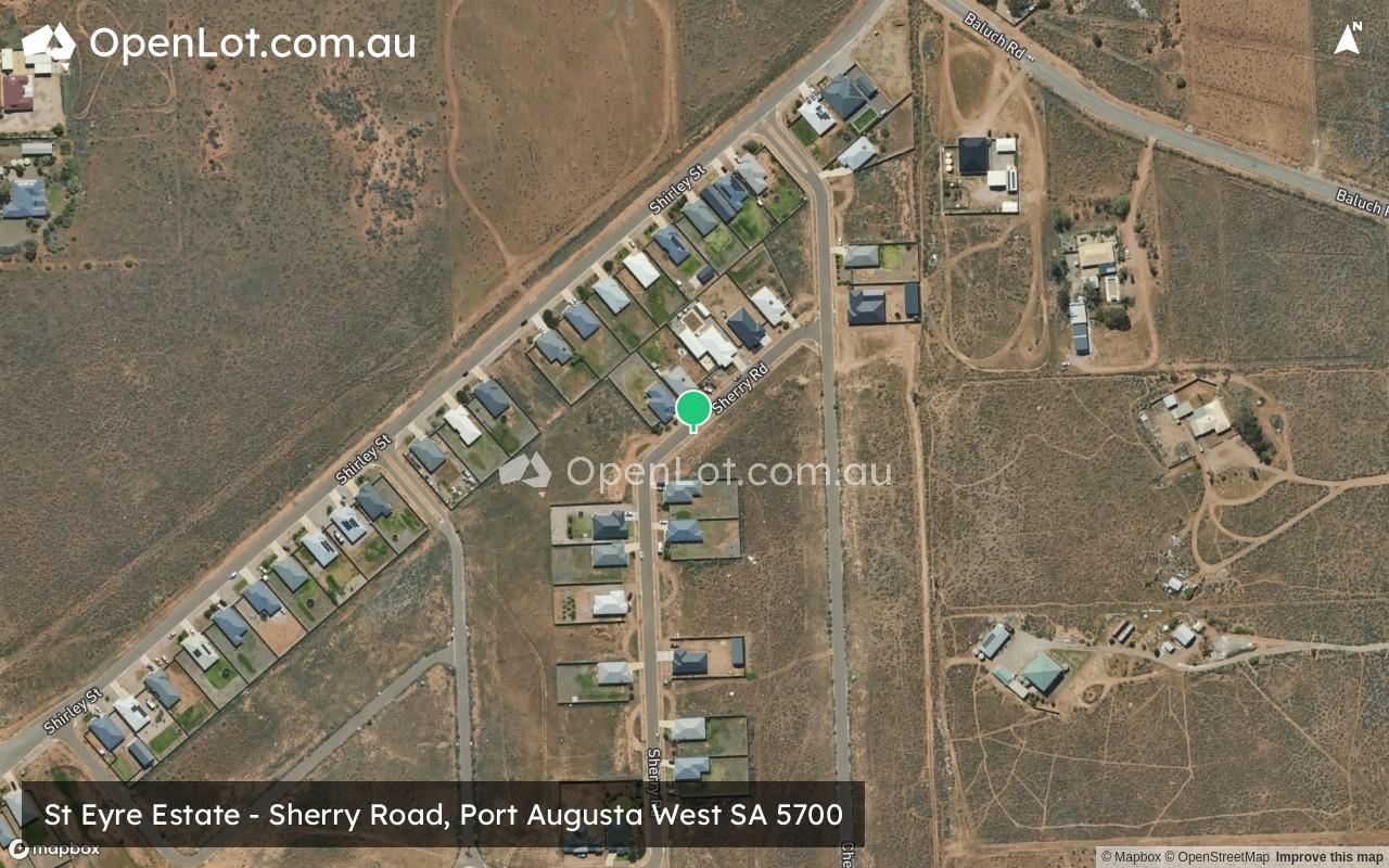 Satellite image for St Eyre Estate - Sherry Road, Port Augusta West SA 5700