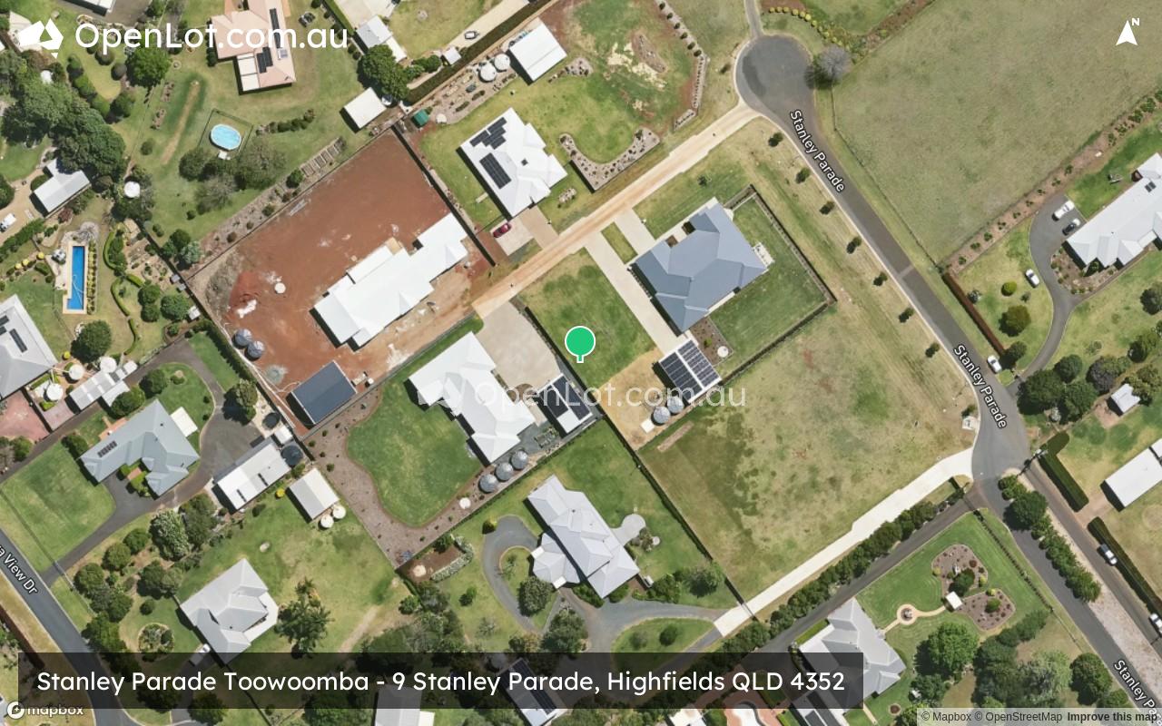 Satellite image for Stanley Parade Toowoomba - 9 Stanley Parade, Highfields QLD 4352