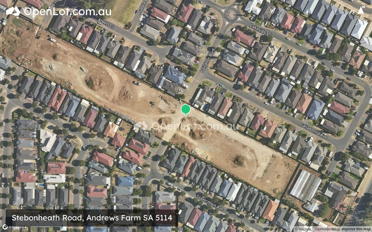 Satellite image for Stebonheath Road, Andrews Farm SA 5114