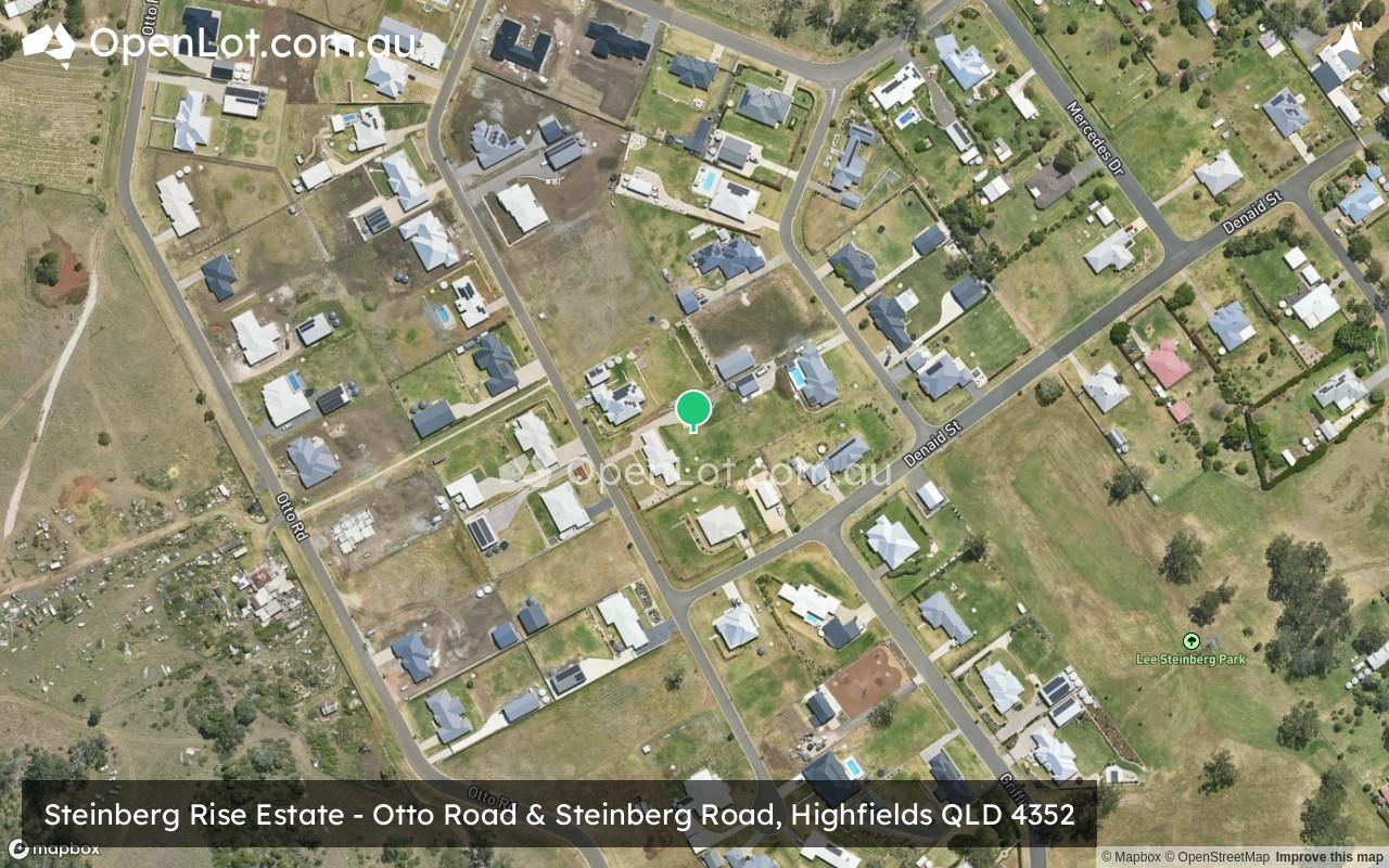 Satellite image for Steinberg Rise Estate - Otto Road & Steinberg Road, Highfields QLD 4352