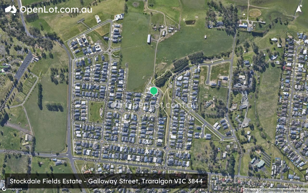 Satellite image for Stockdale Fields Estate - Galloway Street, Traralgon VIC 3844