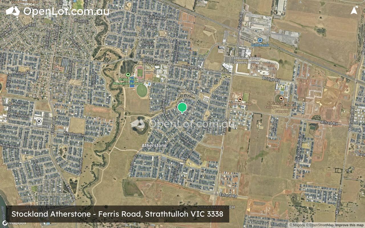 Satellite image for Stockland Atherstone - Ferris Road, Strathtulloh VIC 3338