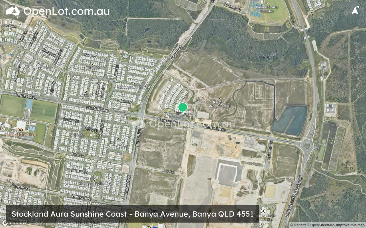 Satellite image for Stockland Aura Sunshine Coast - Banya Avenue, Banya QLD 4551