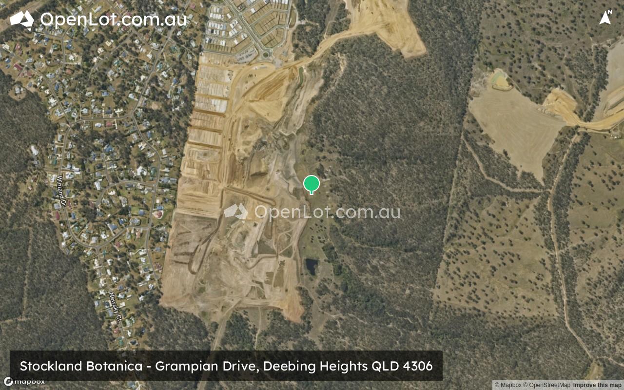 Satellite image for Stockland Botanica - Grampian Drive, Deebing Heights QLD 4306
