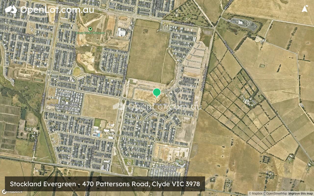 Satellite image for Stockland Evergreen - 470 Pattersons Road, Clyde VIC 3978