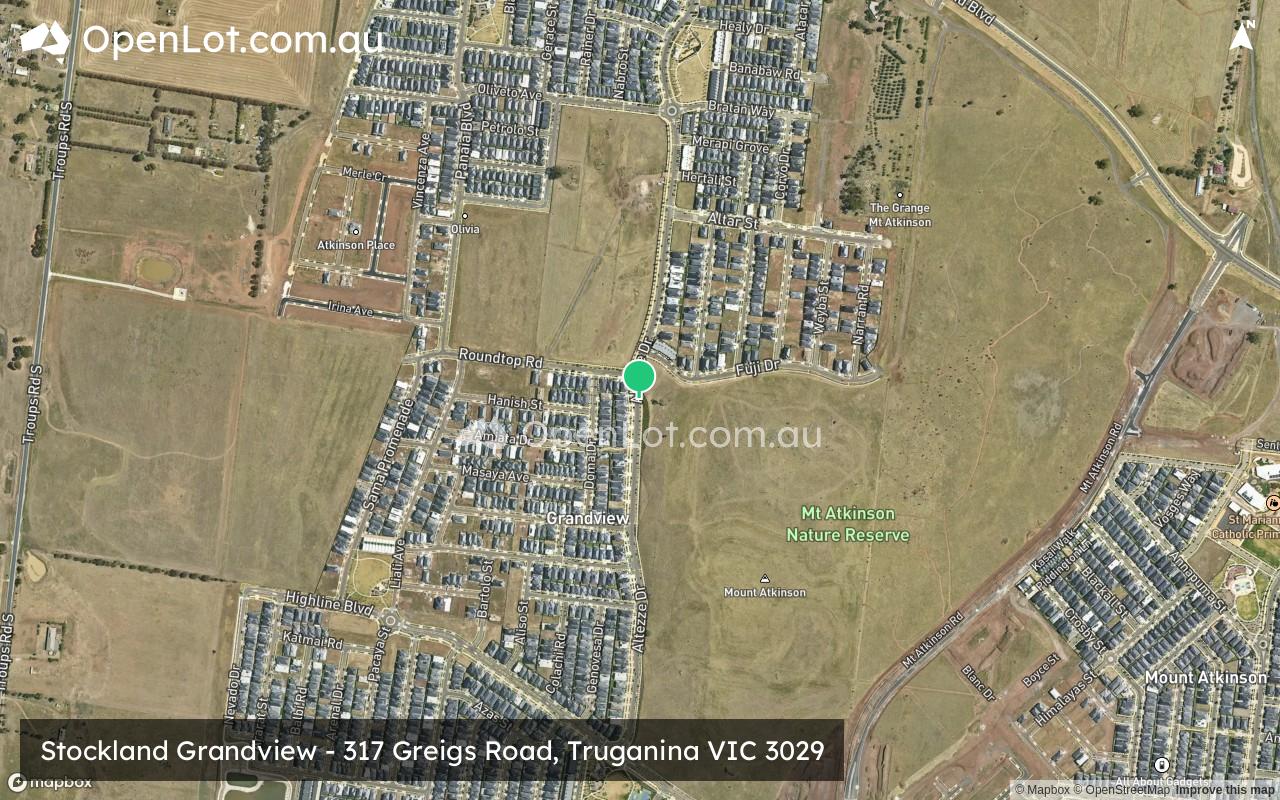 Satellite image for Stockland Grandview - 317 Greigs Road, Truganina VIC 3029
