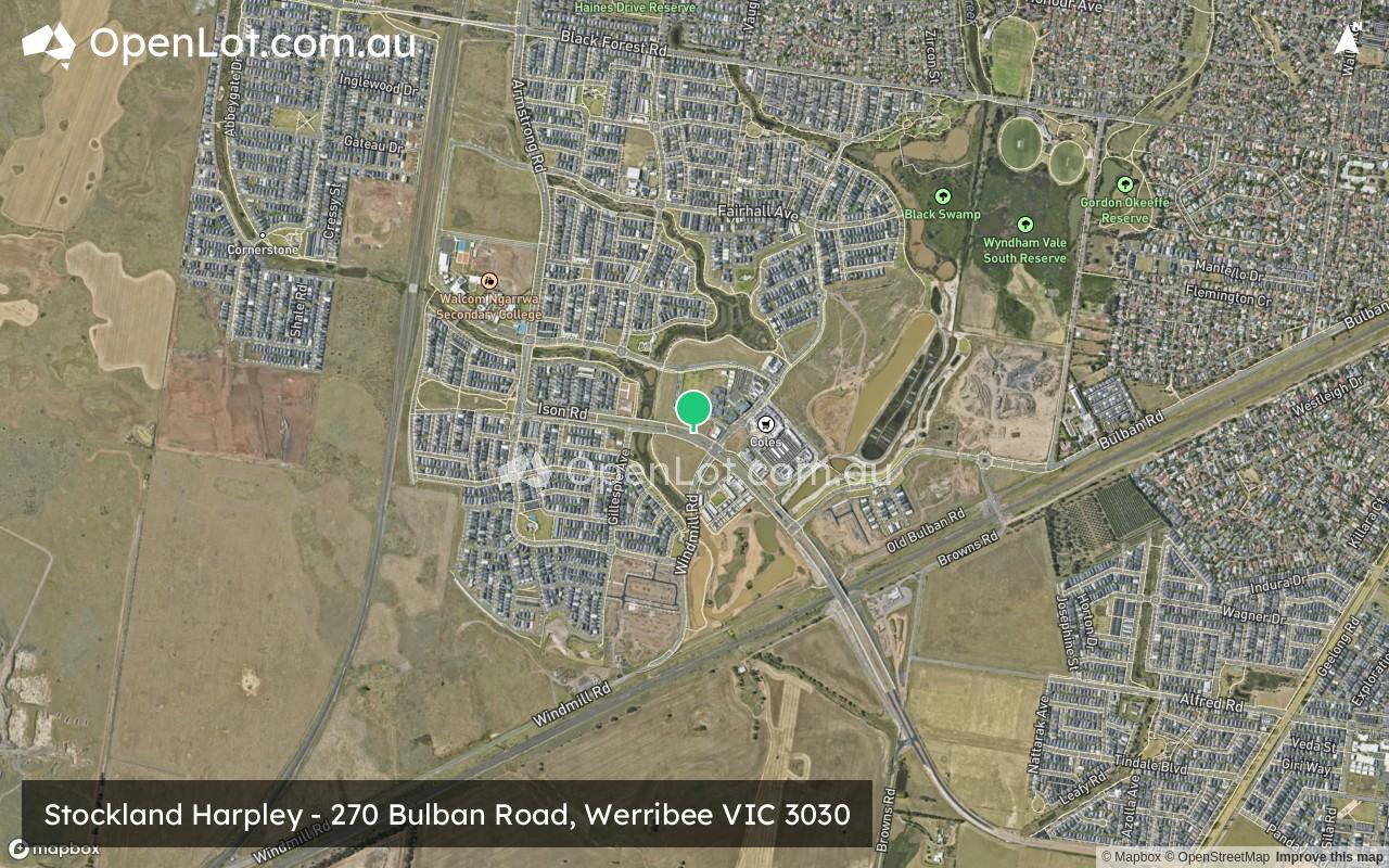 Satellite image for Stockland Harpley - 270 Bulban Road, Werribee VIC 3030