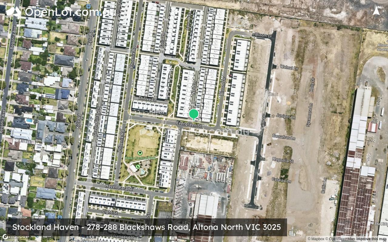 Satellite image for Stockland Haven - 278-288 Blackshaws Road, Altona North VIC 3025
