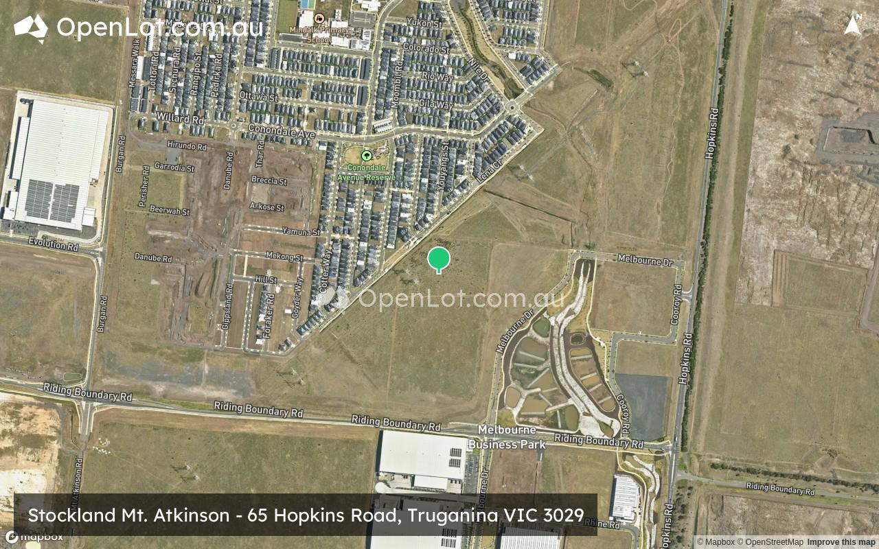 Satellite image for Stockland Mt. Atkinson - 65 Hopkins Road, Truganina VIC 3029