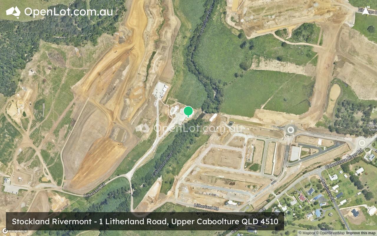 Satellite image for Stockland Rivermont - 1 Litherland Road, Upper Caboolture QLD 4510