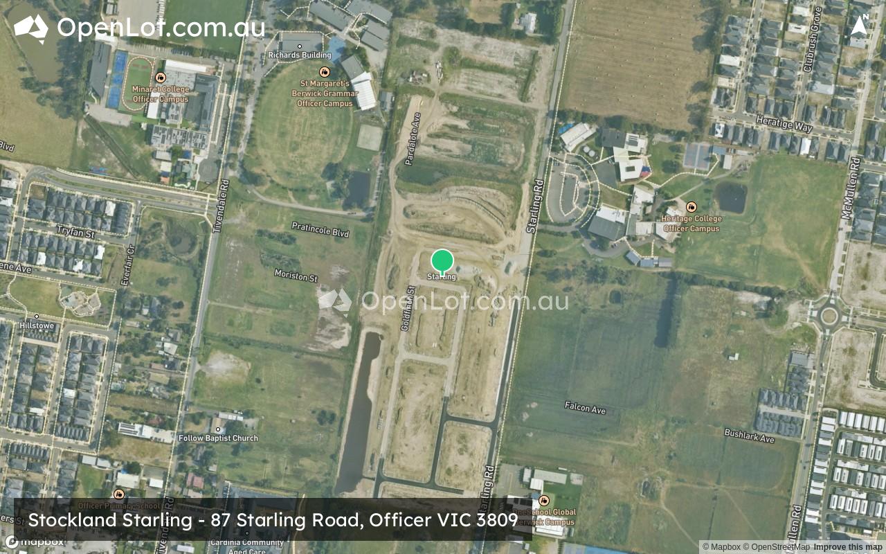 Satellite image for Stockland Starling - 87 Starling Road, Officer VIC 3809