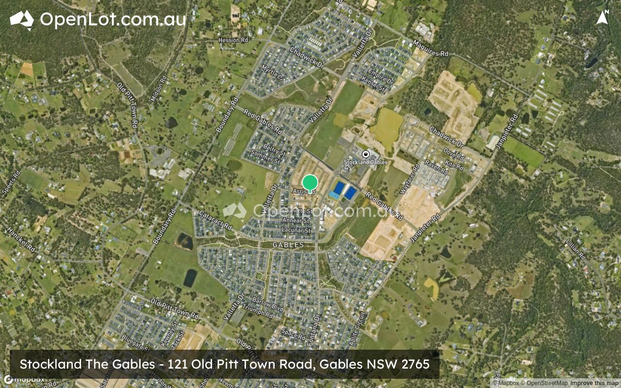 Satellite image for Stockland The Gables - 121 Old Pitt Town Road, Gables NSW 2765