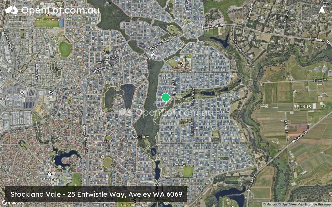 Satellite image for Stockland Vale - 25 Entwistle Way, Aveley WA 6069