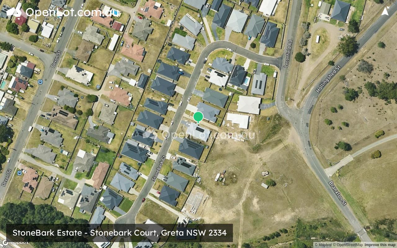 Satellite image for StoneBark Estate - Stonebark Court, Greta NSW 2334