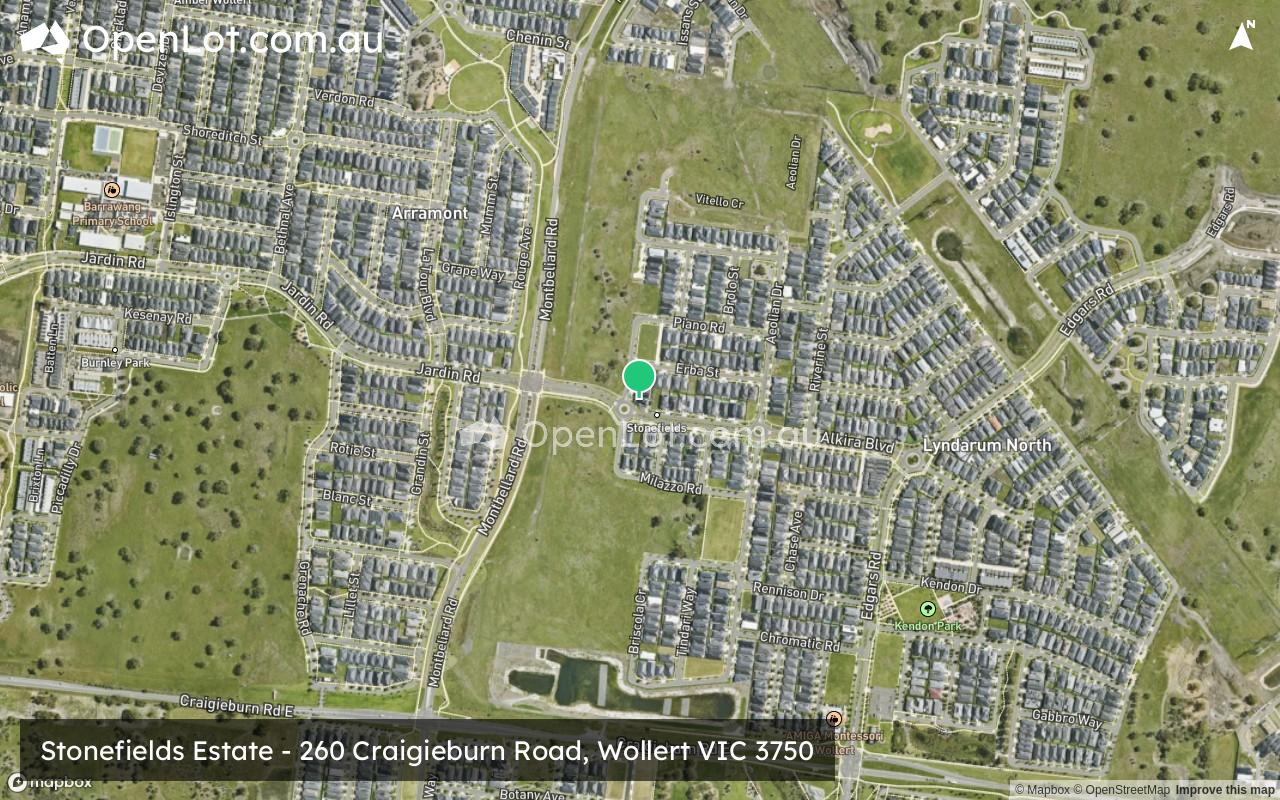Satellite image for Stonefields Estate - 260 Craigieburn Road, Wollert VIC 3750