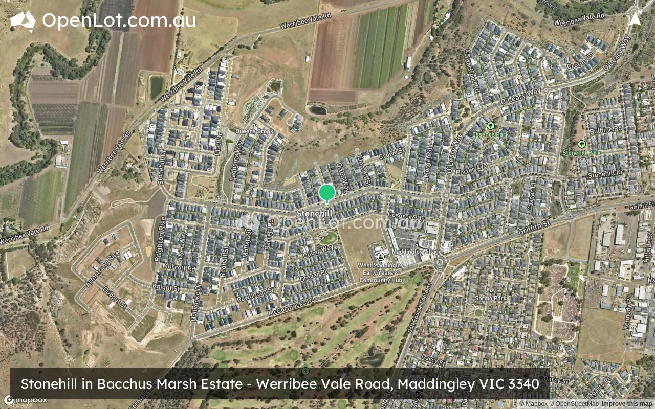 Satellite image for Stonehill in Bacchus Marsh Estate - Werribee Vale Road, Maddingley VIC 3340