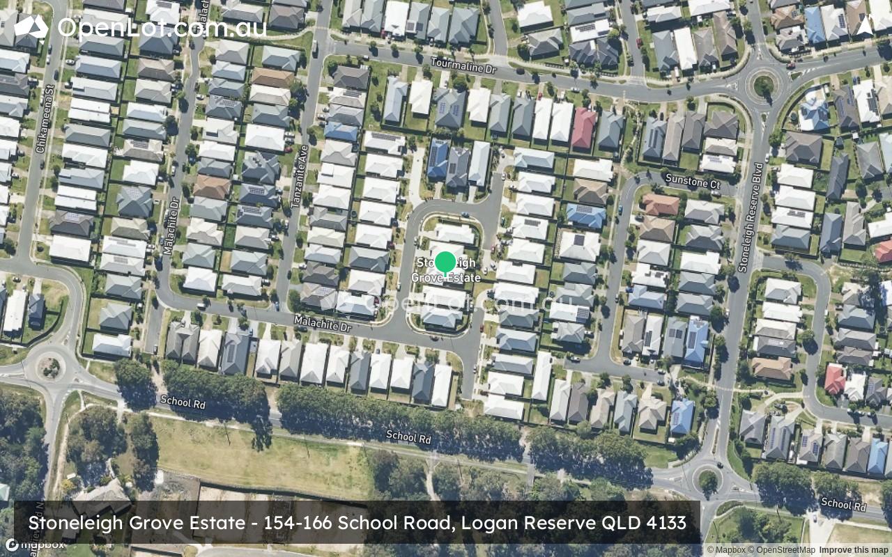 Satellite image for Stoneleigh Grove Estate - 154-166 School Road, Logan Reserve QLD 4133