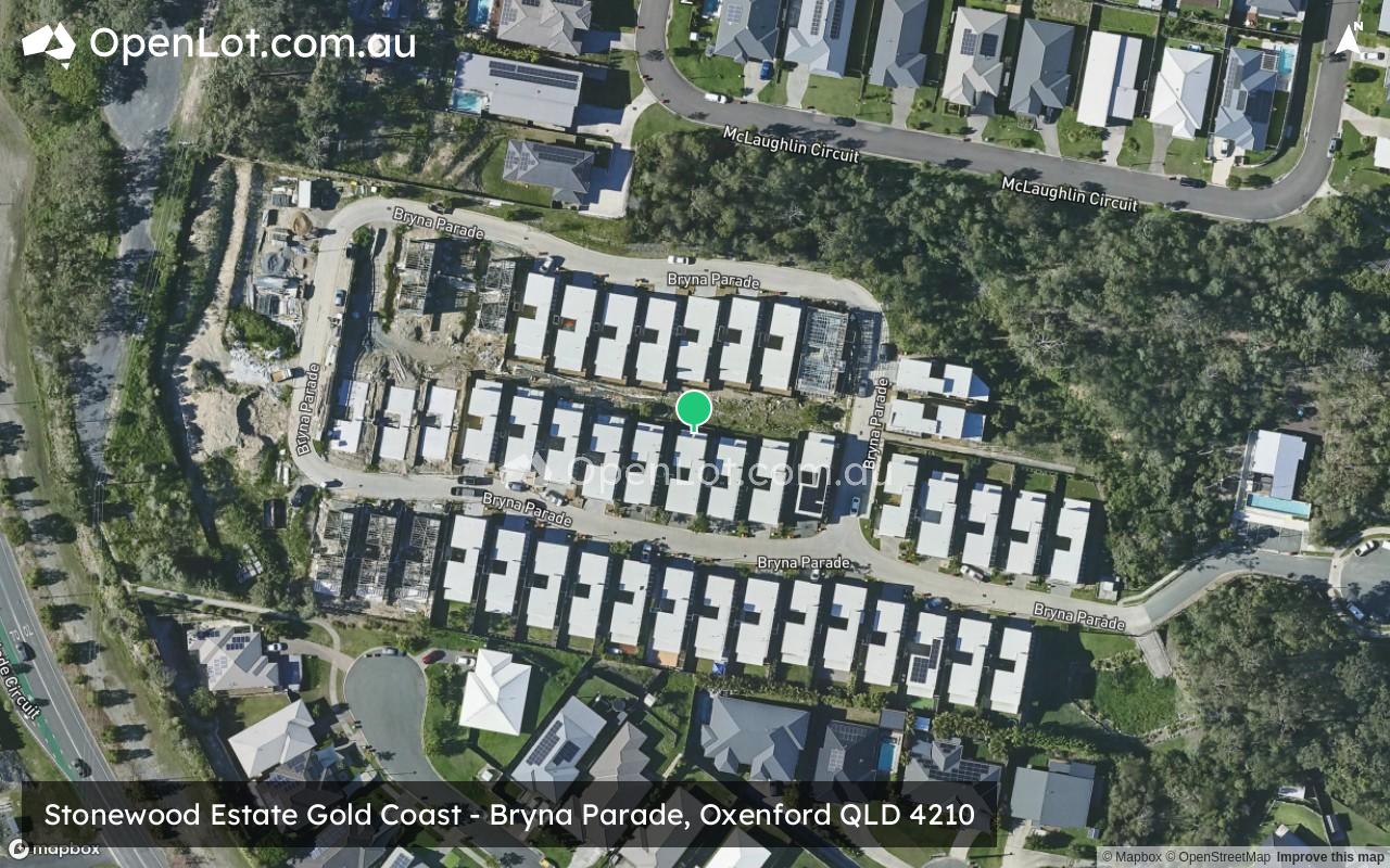 Satellite image for Stonewood Estate Gold Coast - Bryna Parade, Oxenford QLD 4210
