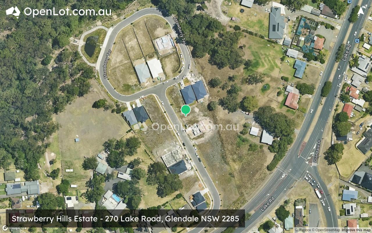 Satellite image for Strawberry Hills Estate - 270 Lake Road, Glendale NSW 2285