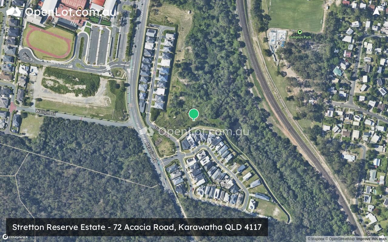 Satellite image for Stretton Reserve Estate - 72 Acacia Road, Karawatha QLD 4117
