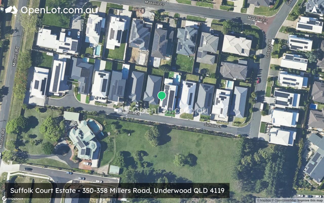 Satellite image for Suffolk Court Estate - 350-358 Millers Road, Underwood QLD 4119