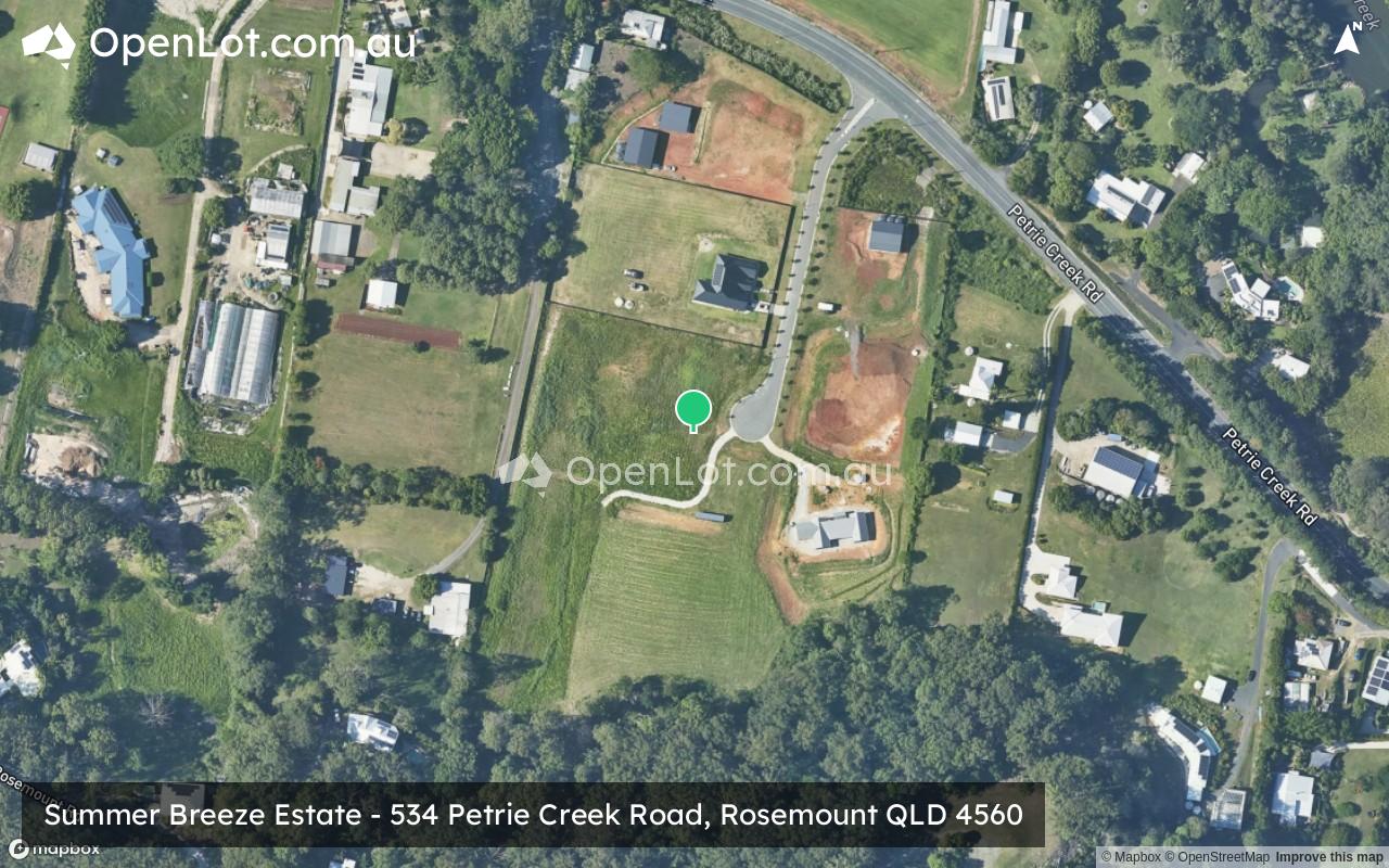 Satellite image for Summer Breeze Estate - 534 Petrie Creek Road, Rosemount QLD 4560