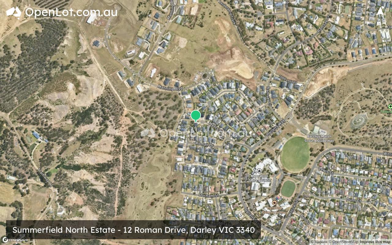 Satellite image for Summerfield North Estate - 12 Roman Drive, Darley VIC 3340
